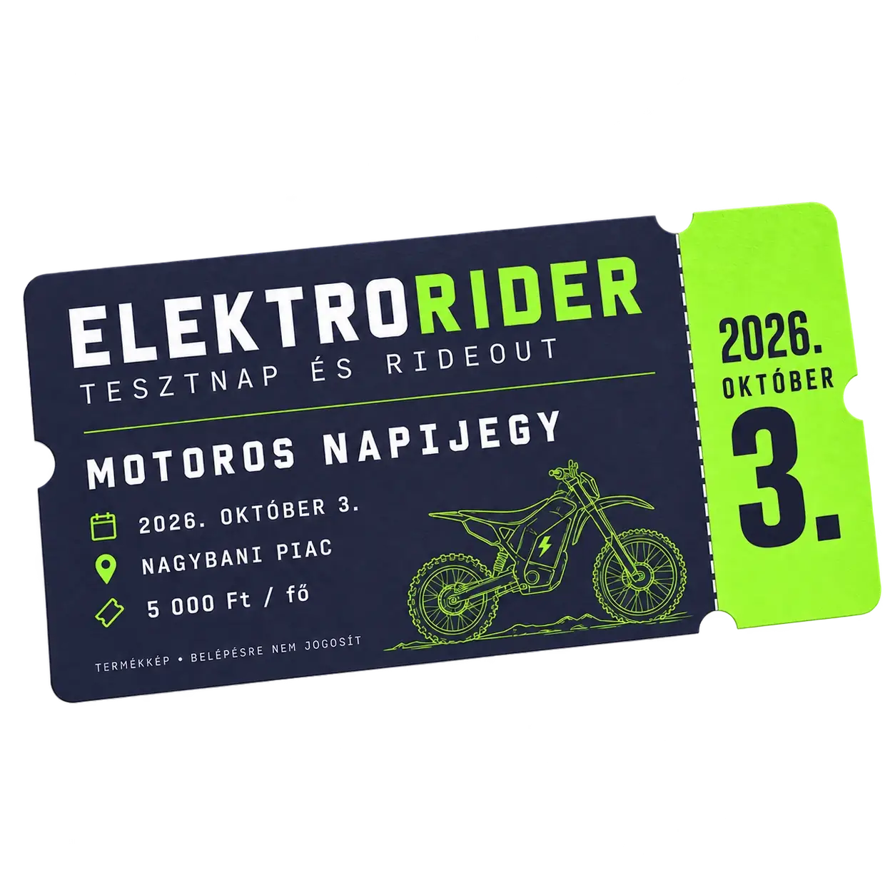 Elektrorider motoros napijegy – 2026. október 3., Nagybani piac, 5 000 Ft/fő